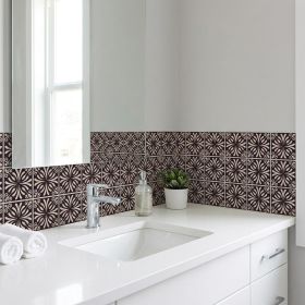 5" X 5" Cinnamon Swirl Peel And Stick Removable Tiles