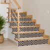 5" X 5" Intertwined Black And Cream Peel And Stick Removable Tiles