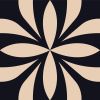5" X 5" Intertwined Black And Cream Peel And Stick Removable Tiles