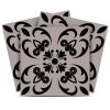 6" X 6" Black And White Orchid Peel And Stick Removable Tiles