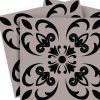 7" x 7" Dark Gray Peel And Stick Removable Tiles