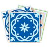8" x 8" Blue Vinyl Peel And Stick Removable Tiles