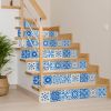 8" x 8" Blue Vinyl Peel And Stick Removable Tiles