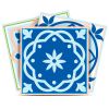 8" x 8" Blue Vinyl Peel And Stick Removable Tiles