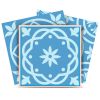 6" X 6" Ocean Blue Mosaic Peel And Stick Removable Tiles