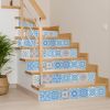 8" x 8" Light Blue Vinyl Peel And Stick Removable Tiles