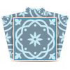 4" X 4" Baby Blue And Peach Mosaic Peel And Stick Removable Tiles