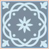 4" X 4" Baby Blue And Peach Mosaic Peel And Stick Removable Tiles