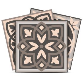 7" x 7" Gray Vinyl Peel And Stick Removable Tiles