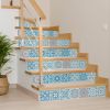 5" X 5" Sky Blue Mosaic Peel And Stick Removable Tiles