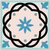 5" X 5" Sky Blue Mosaic Peel And Stick Removable Tiles