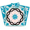 5" X 5" Sky Blue Mosaic Peel And Stick Removable Tiles