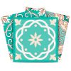 8" x 8" Mint Green Vinyl Peel And Stick Removable Tiles
