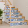 6" X 6" Blue Gray Yellow Pop Peel And Stick Removable Tiles