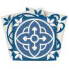 8" x 8" Blue And Gray Vinyl Peel And Stick Removable Tiles