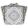 6" X 6" Vintage Sage Medallion Peel And Stick Removable Tiles