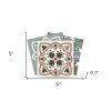 5" X 5" Vintage Sage Mosaic Peel And Stick Removable Tiles