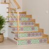 5" X 5" Vintage Green And Taupe Mosaic Peel And Stick Removable Tiles