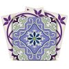 5" X 5" Vintage Purple And Taupe Mosaic Peel And Stick Removable Tiles