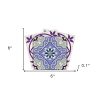 6" X 6" Vintage Purple And Taupe Mosaic Peel And Stick Removable Tiles