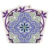 7" x 7" Purple Vinyl Peel And Stick Removable Tiles