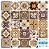 5" X 5" Shades Of Brown Mosaic Peel And Stick Removable Tiles