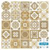 6" X 6" Vintage Brown And White Peel And Stick Removable Tiles