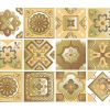 7" x 7" Beige And White Vinyl Peel And Stick Removable Tiles