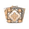 6" X 6" Shades Of Taupe Mosaic Peel And Stick Removable Tiles