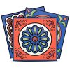 6" X 6" Mediterra Terra Cotta Mosaic Peel And Stick Removable Tiles