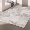 8' X 11' Gray Distressed Prism Modern Area Rug