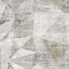 8' X 11' Gray Distressed Prism Modern Area Rug