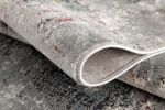 2' X 15' Gray And Ivory Abstract Runner Rug