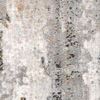 8' Gray and Ivory Abstract Power Loom Runner Rug