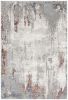 4' X 6' Gray And Ivory Modern Abstract Area Rug