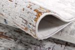 8' X 11' Gray And Brown Abstract Scraped Area Rug