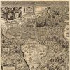 20" X 24" Vintage 1562 Map Of Early Americas Wall Art