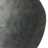 23" Gray Oval Distressed Ceramic Floor Vase