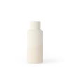 11" Beige And White Color Block Ceramic Cylinder Table Vase