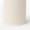 11" Beige And White Color Block Ceramic Cylinder Table Vase