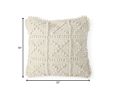 Off White Embossed Details Pillow Cover