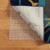 6' x 9' Ivory Striped Weave Non Slip Rug Pad