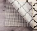 6' x 9' Ivory Striped Weave Non Slip Rug Pad