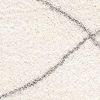 7' X 9' Ivory Modern Uneven Lattice Area Rug