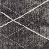 7' X 9' Gray Modern Distressed Lines Area Rug