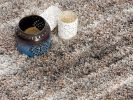 8' X 11' Ivory And Brown Retro Mod Area Rug