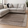 8' X 11' Ivory And Brown Retro Mod Area Rug