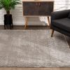 7' X 9' Ivory Modern Solid Shag Area Rug