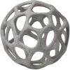 6" Gray Metal Abstract Decorative Orb Tabletop Sculpture