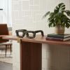 Eugene Rustic Brown Wooden Eyeglass Sculpture